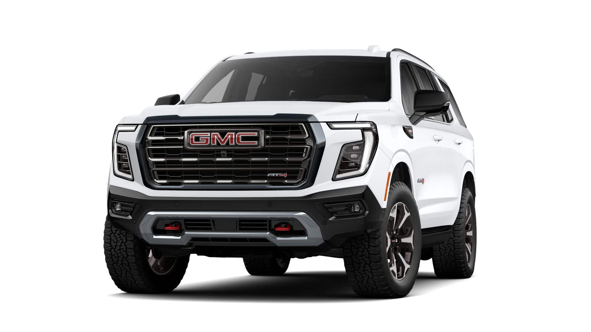 2026 GMC Yukon AT4 Ultimate in Summit White — front three-quarter view