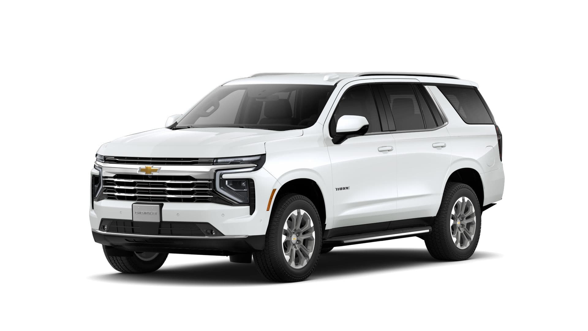 2026 Chevrolet Tahoe LT in Summit White — front three-quarter view
