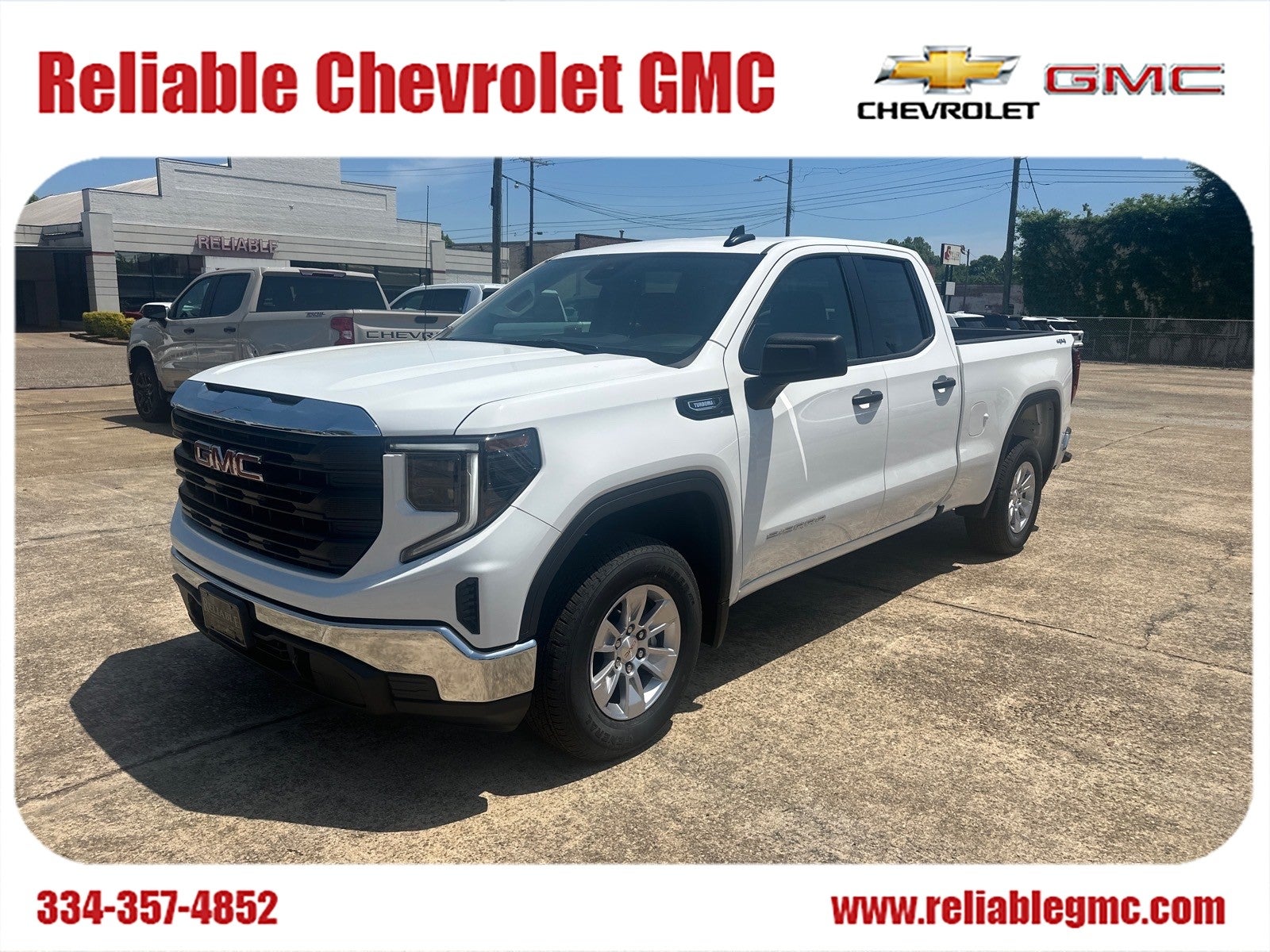 2026 GMC Sierra 1500 Pro in Summit White — front three-quarter view