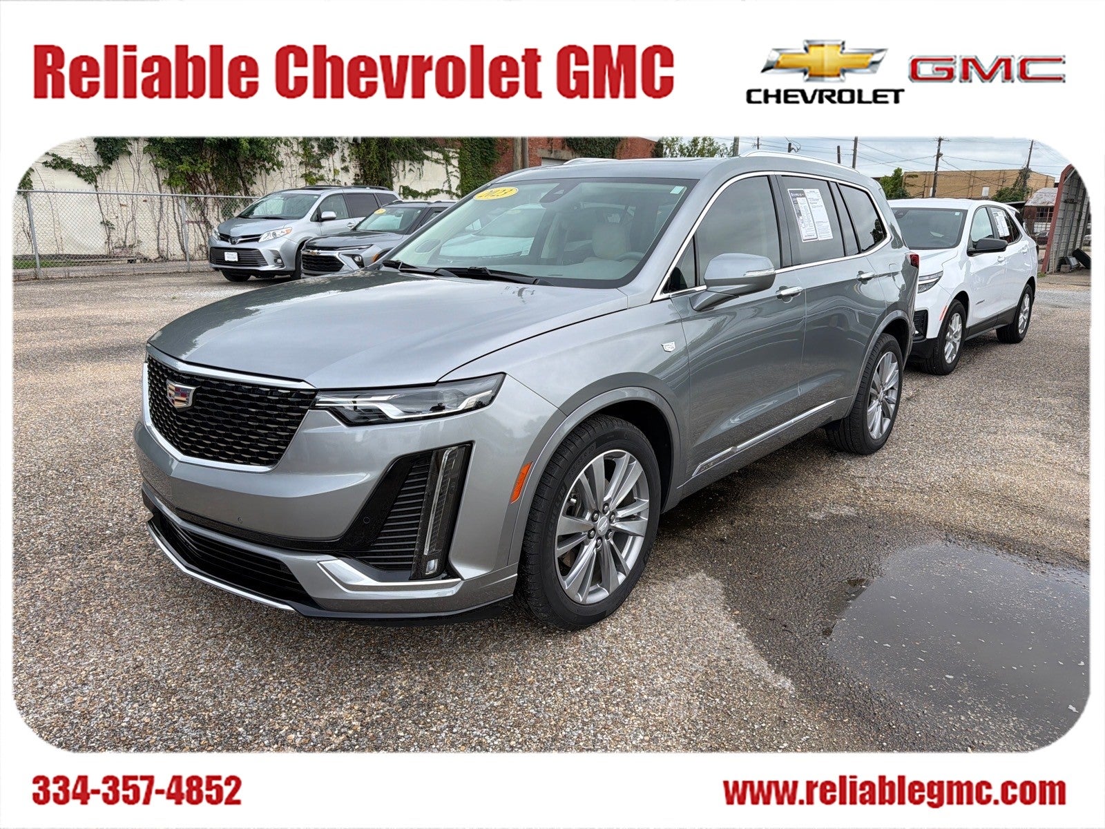 2023 Cadillac XT6 Premium Luxury in Argent Silver Metallic — front three-quarter view