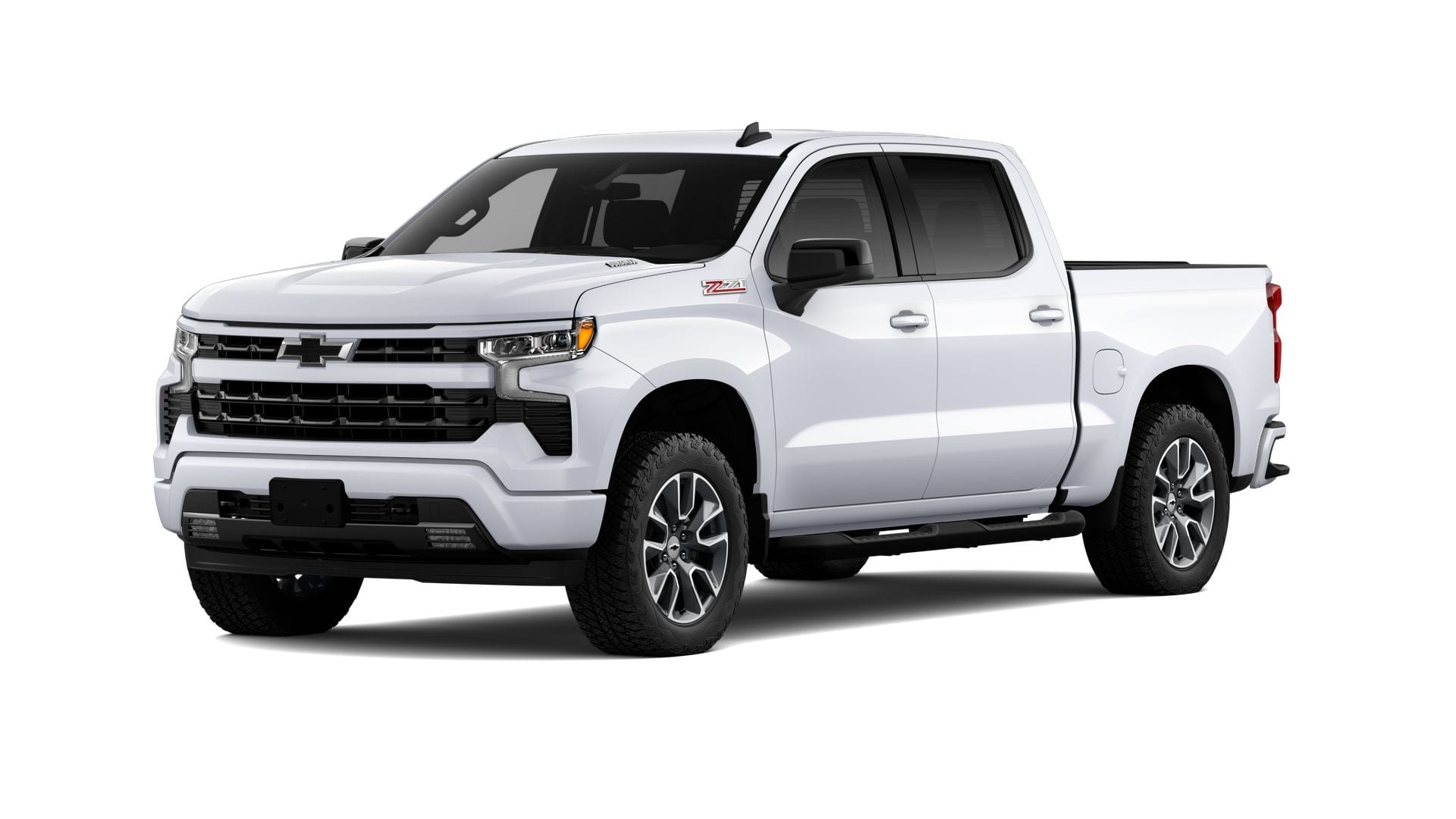 2026 Chevrolet Silverado 1500 RST in Summit White — front three-quarter view