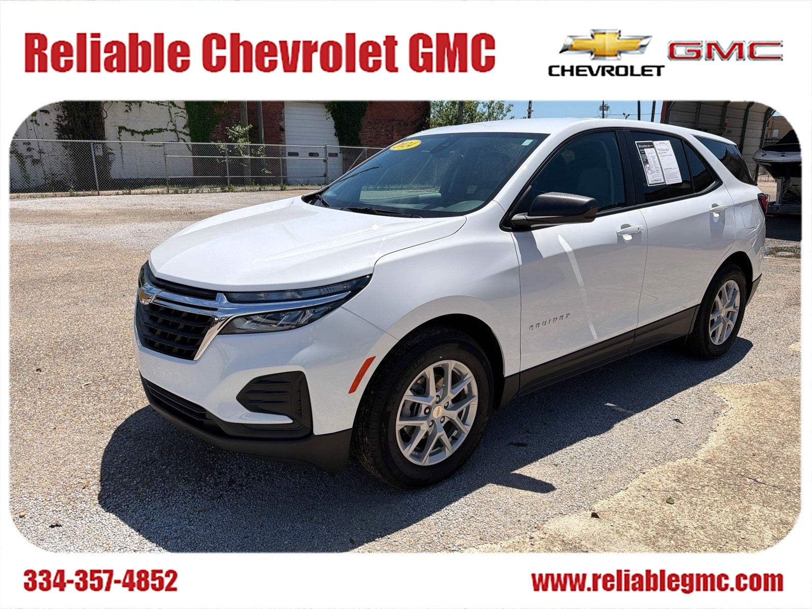 2024 Chevrolet Equinox LS in Summit White — front three-quarter view