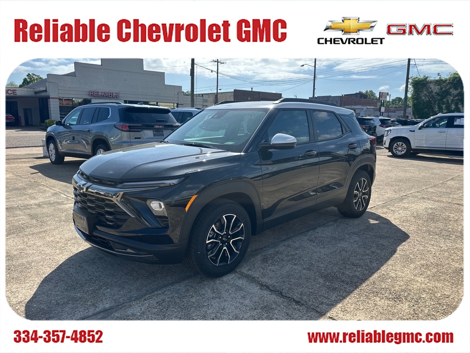 2026 Chevrolet Trailblazer ACTIV in Mosaic Black Metallic — front three-quarter view